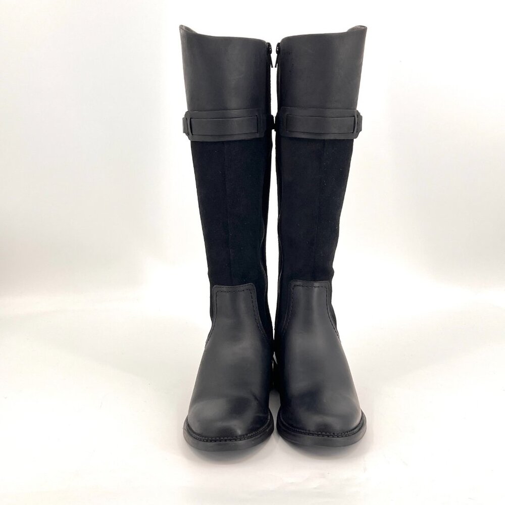 Clarks Women's Collection Maye Carly Tall Boots Size 8 -Black Leather - Picture 3 of 11